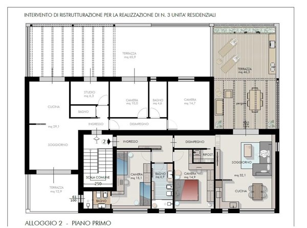 appartamento in vendita a Cascina in zona Marciana