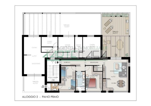 appartamento in vendita a Cascina in zona Visignano