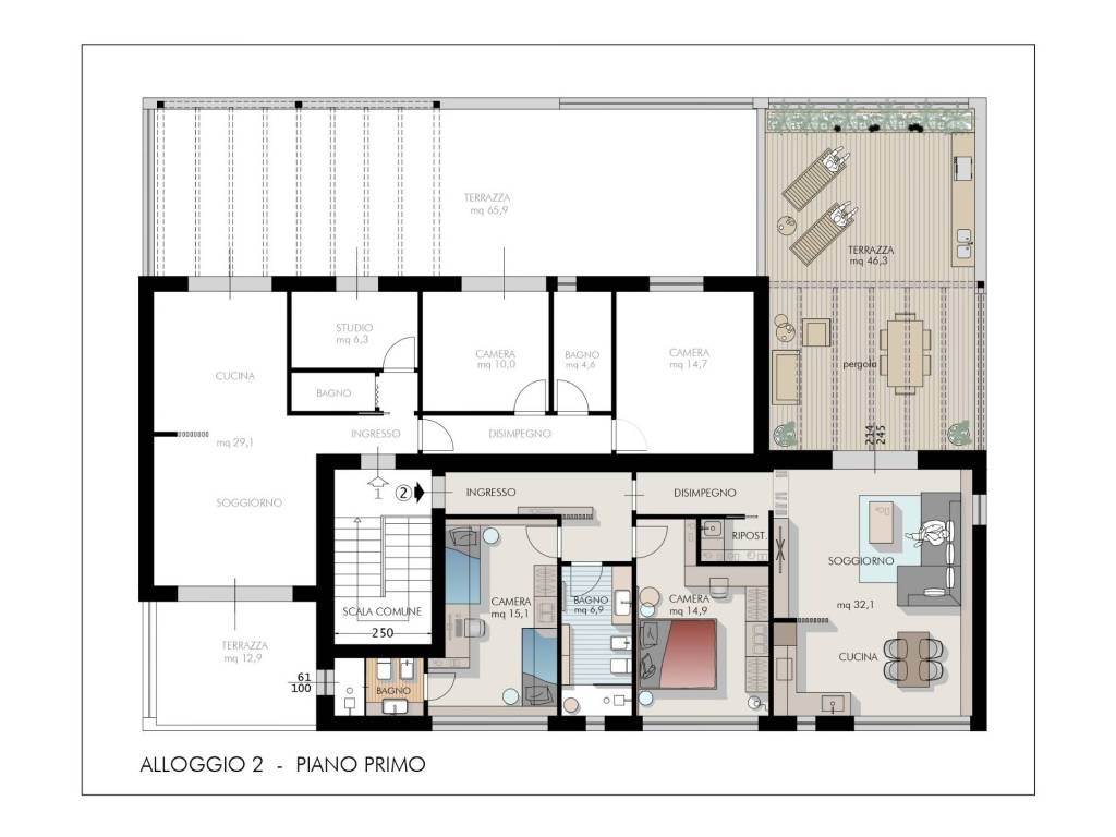 appartamento in vendita a Cascina