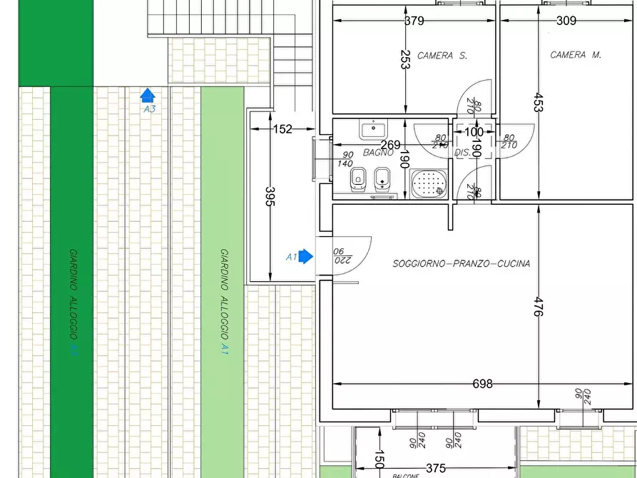 appartamento in vendita a Cascina in zona Visignano