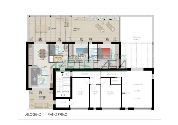 appartamento in vendita a Cascina