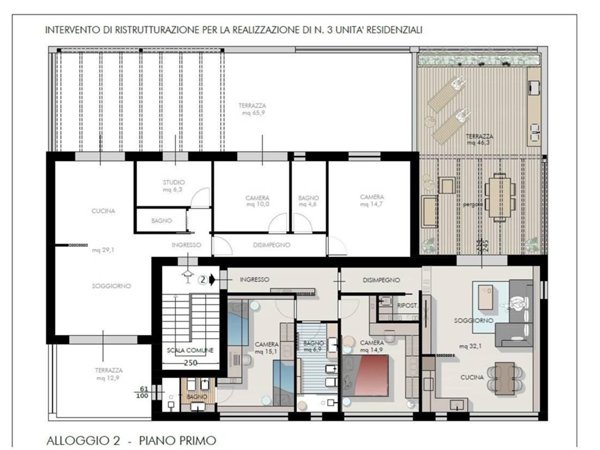 appartamento in vendita a Cascina in zona Marciana