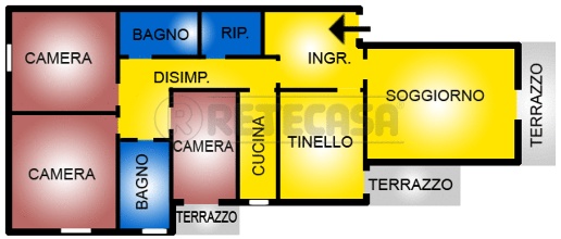 appartamento in vendita a Pontedera in zona Le Cantine
