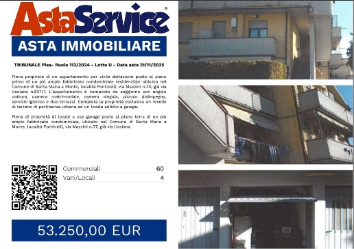 appartamento in vendita a Santa Maria a Monte