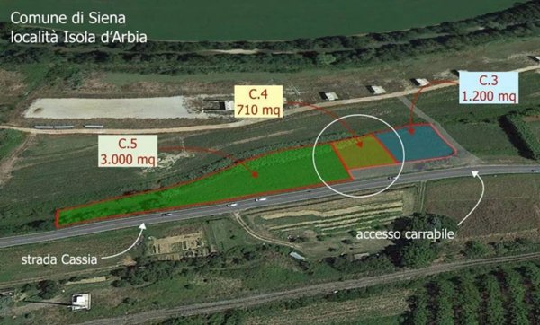 terreno edificabile in vendita ad Asciano in zona Arbia
