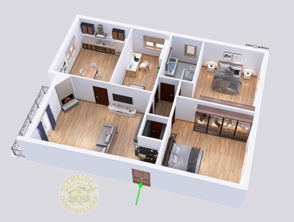 appartamento in vendita a Rapolano Terme in zona Serre di Rapolano