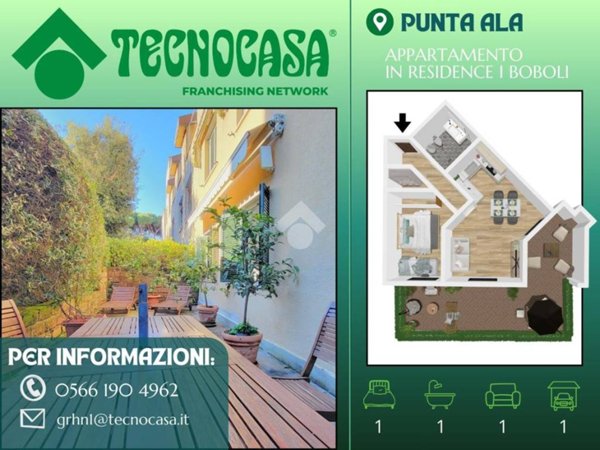 appartamento in vendita a Castiglione della Pescaia in zona Punta Ala
