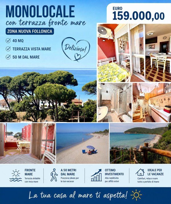 appartamento in vendita a Follonica in zona Prato Ranieri