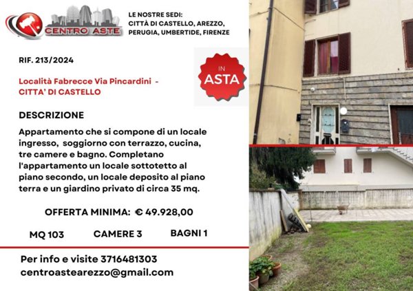 appartamento in vendita a Città di Castello in zona Fabbrecce