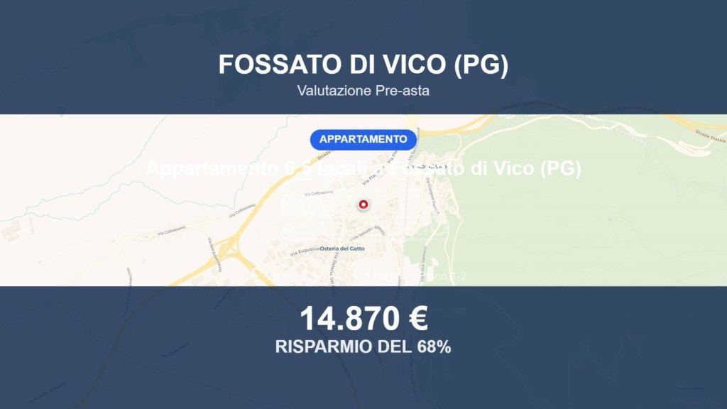 appartamento in vendita a Fossato di Vico in zona Osteria del Gatto