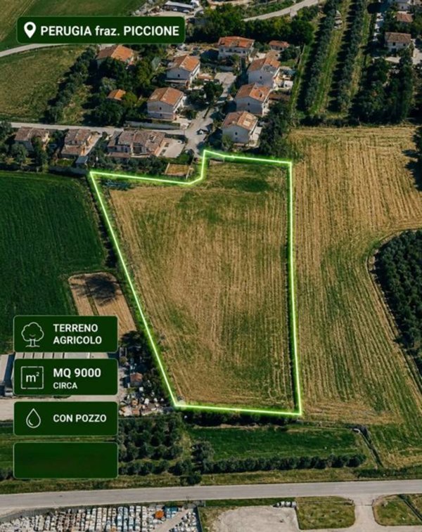 terreno agricolo in vendita a Perugia in zona Piccione