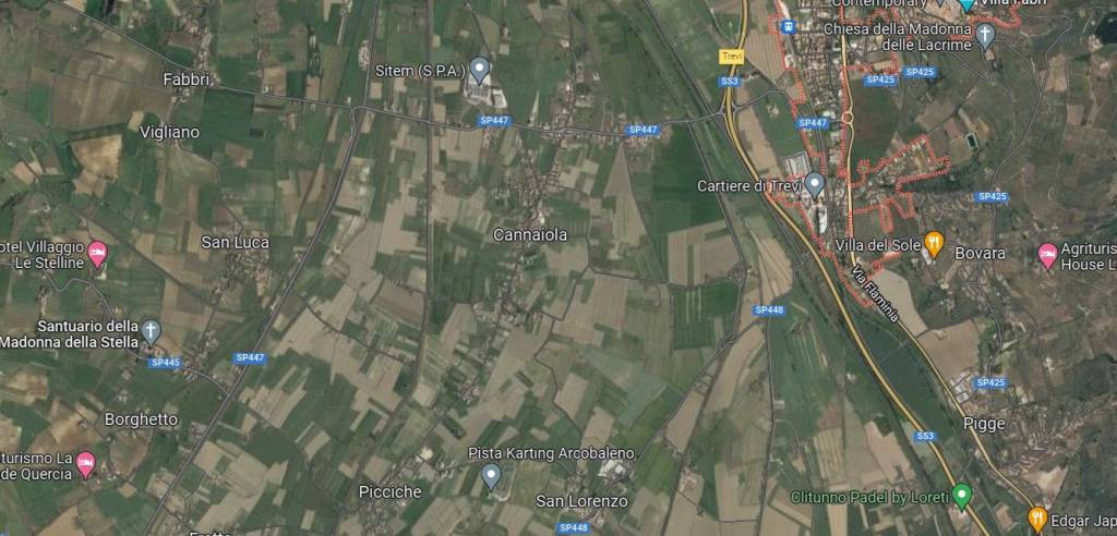 terreno agricolo in vendita a Trevi in zona Cannaiola