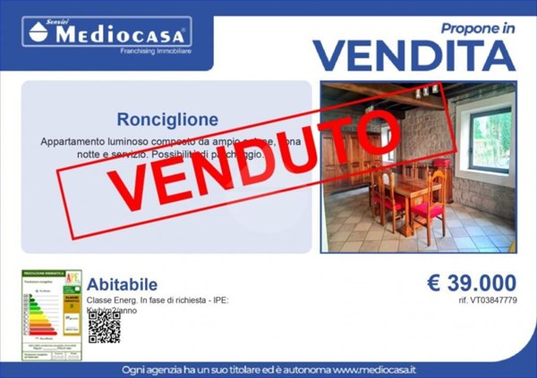 appartamento in vendita a Ronciglione