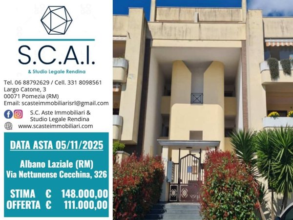 appartamento in vendita ad Albano Laziale in zona Cecchina
