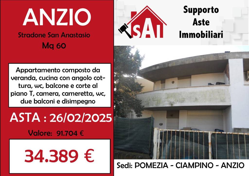 appartamento in vendita ad Anzio