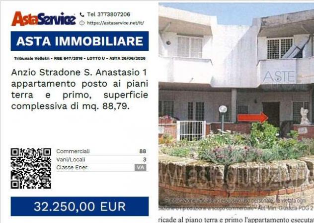 appartamento in vendita ad Anzio