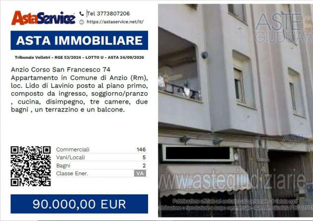 appartamento in vendita ad Anzio