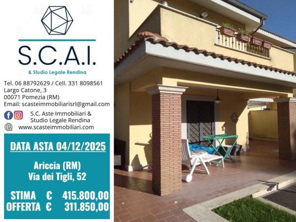 casa indipendente in vendita ad Ariccia