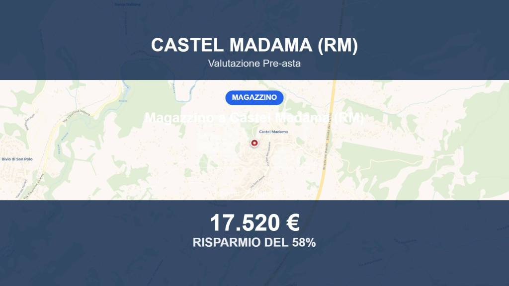 locale commerciale in vendita a Castel Madama