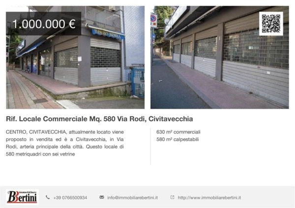 negozio in vendita a Civitavecchia