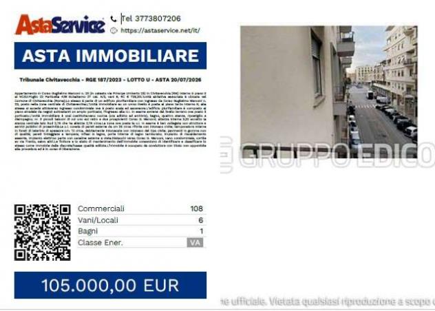 appartamento in vendita a Civitavecchia