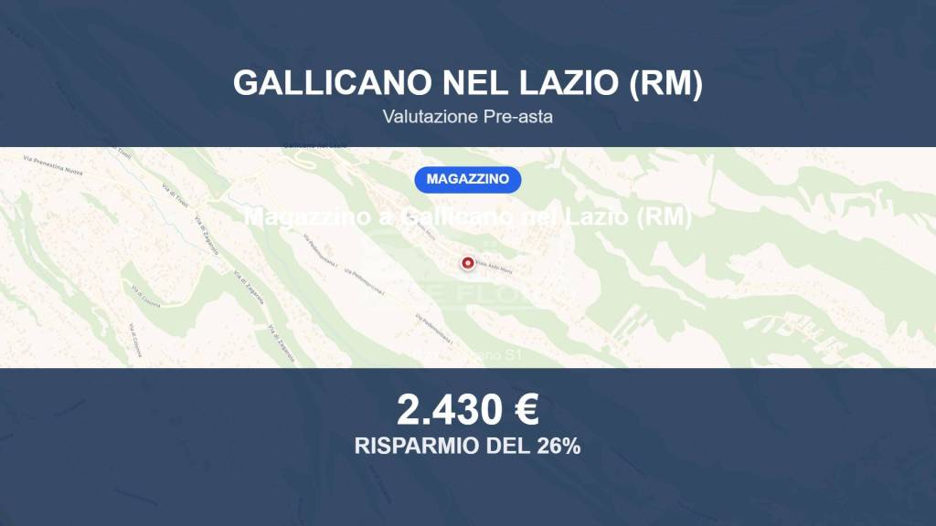 locale commerciale in vendita a Gallicano nel Lazio