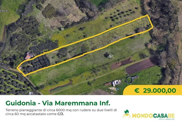 terreno agricolo in vendita a Guidonia Montecelio in zona Montecelio