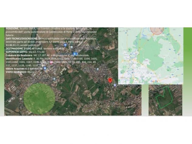 terreno edificabile in vendita a Monterotondo in zona Stazione
