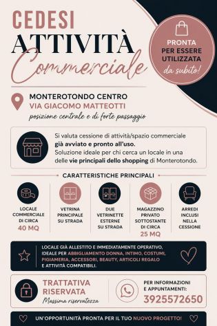 negozio in vendita a Monterotondo