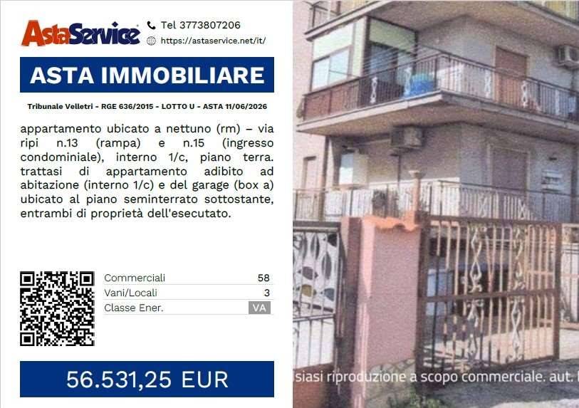 appartamento in vendita a Nettuno