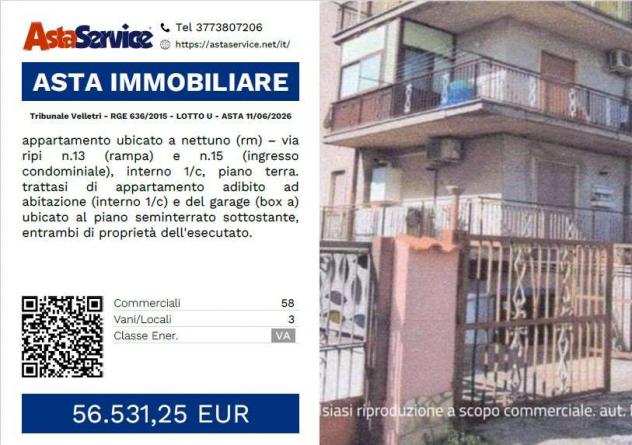 appartamento in vendita a Nettuno