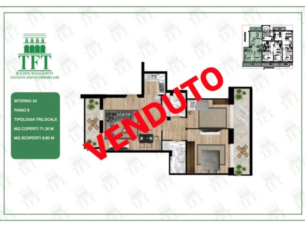 appartamento in vendita a Roma in zona Flaminio