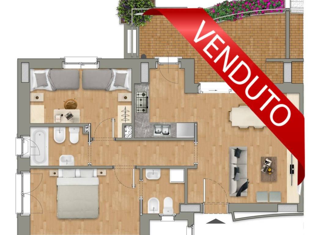 appartamento in vendita a Roma in zona Sette Bagni