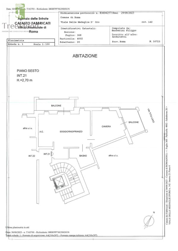 appartamento in vendita a Roma in zona Rione Prati