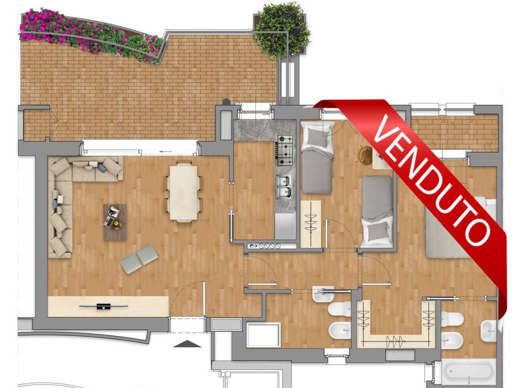 appartamento in vendita a Roma in zona Casal Monastero