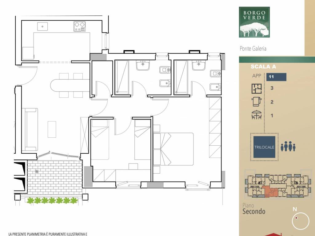 appartamento in vendita a Roma in zona Massimina/Casal Lumbroso