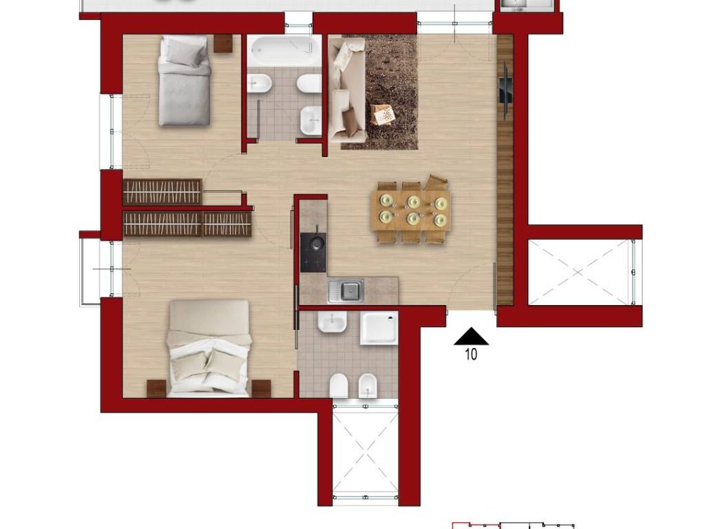 appartamento in vendita a Roma in zona Torrevecchia