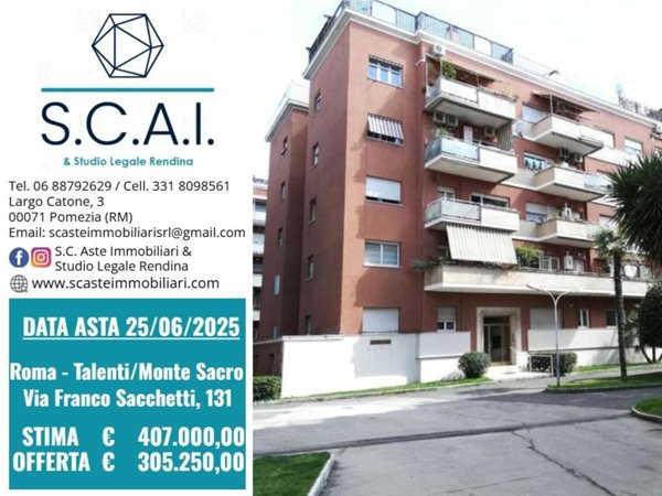 appartamento in vendita a Roma in zona Monte Sacro/Talenti