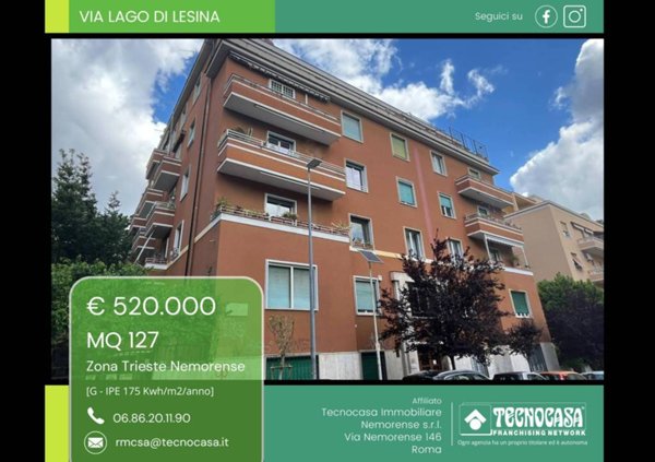 appartamento in vendita a Roma in zona Trieste