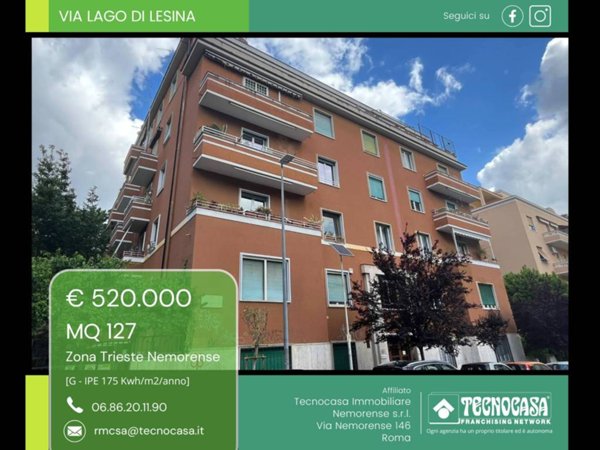 appartamento in vendita a Roma in zona Trieste