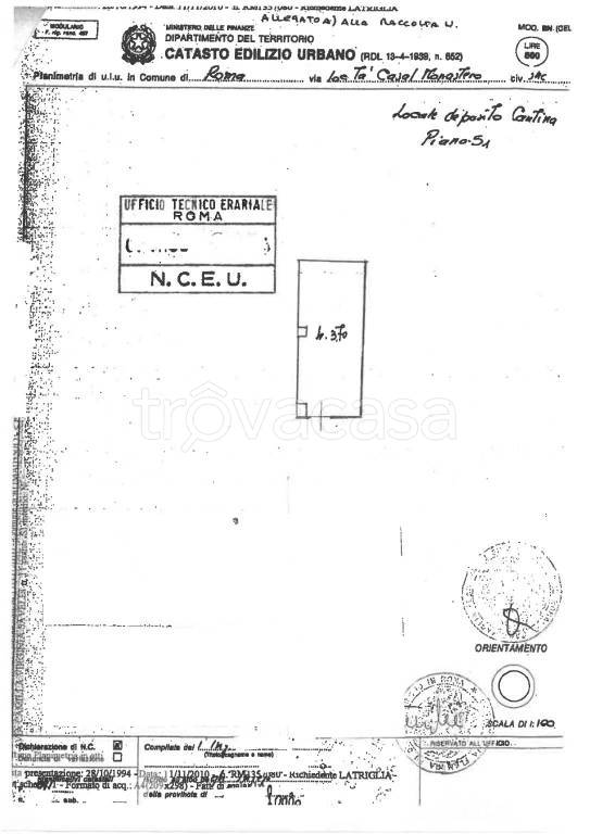 locale di sgombero in vendita a Roma in zona Casal Monastero