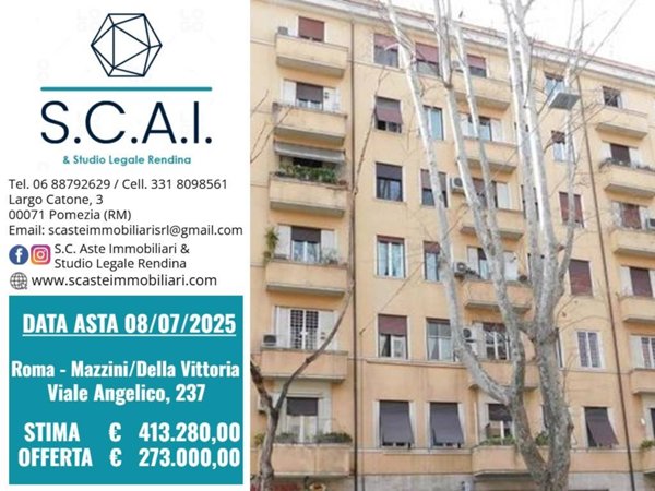appartamento in vendita a Roma in zona Della Vittoria