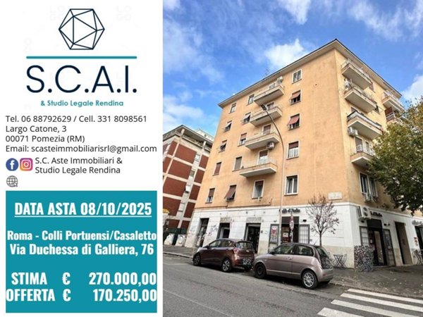 appartamento in vendita a Roma in zona Gianicolense