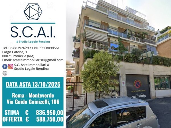 appartamento in vendita a Roma in zona Gianicolense