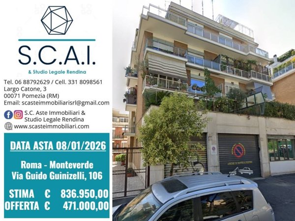 appartamento in vendita a Roma in zona Gianicolense