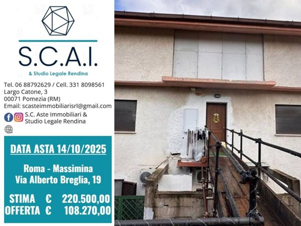 appartamento in vendita a Roma in zona Massimina/Casal Lumbroso