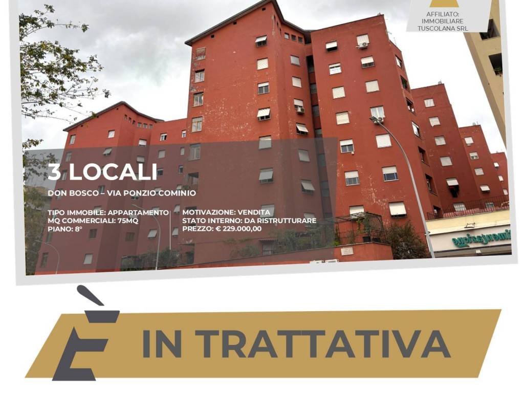 appartamento in vendita a Roma in zona Don Bosco