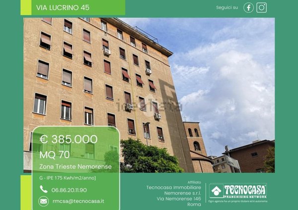 appartamento in vendita a Roma in zona Trieste