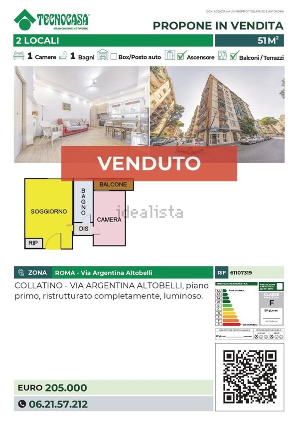 appartamento in vendita a Roma in zona Collatino