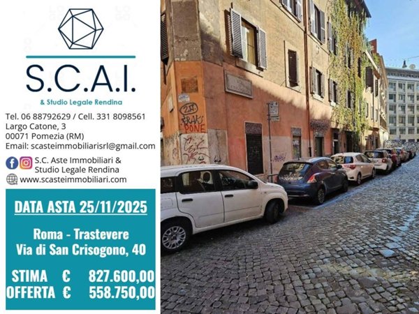 appartamento in vendita a Roma in zona Trastevere